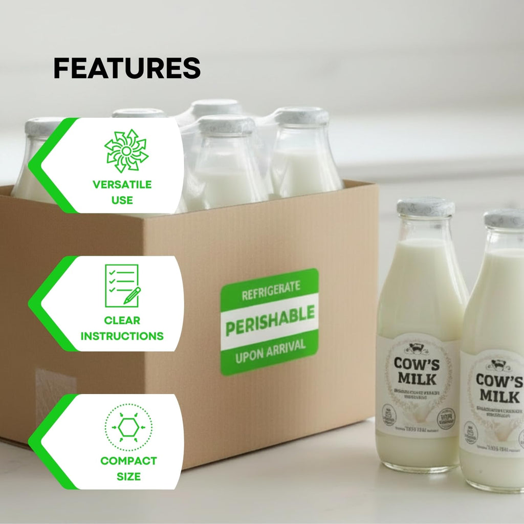 Great Eastern 500 Pcs Refrigerate Perishable Upon Arrival Labels, 3" × 2" Refrigrate Perishable Upon Arrival