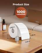 2.25x1.25 Thermal Labels 1,000 Labels/Roll+ILH01 Label Holder White