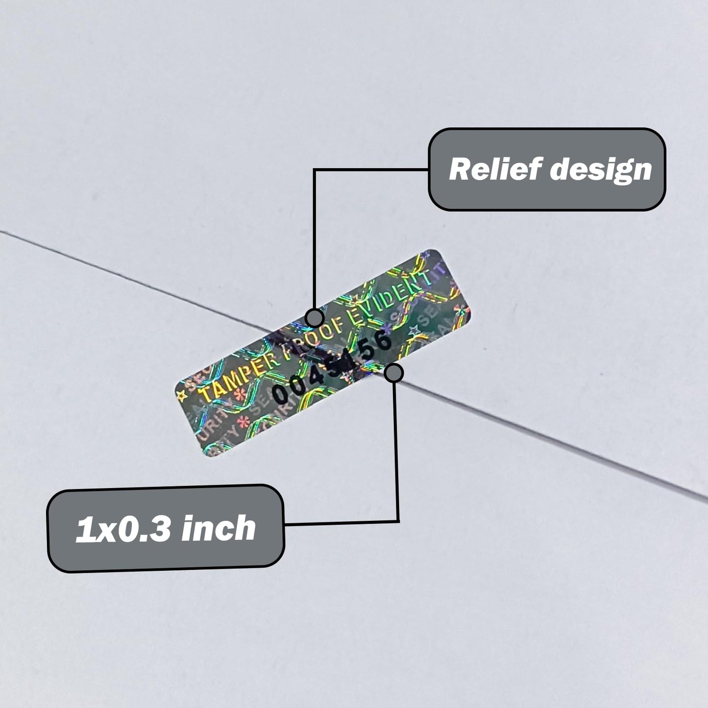 680pcs Tamper evident Hologram Stickers Original Security Labels Warranty Void Seal Tamper Proof Sticker with Unique Serial Number 1x0.3inch relief-680pcs