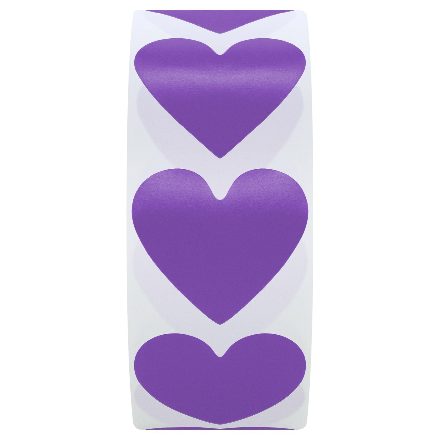 Hybsk 1000pcs Purple Heart Stickers 30mm Love Labels for Crafting Scrapbooking (Purple)