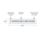 C-Line Self-Adhesive Label Holders, 1/2 x 3, Clear, 50 Pack (87607) 1/2 x 3-Inch