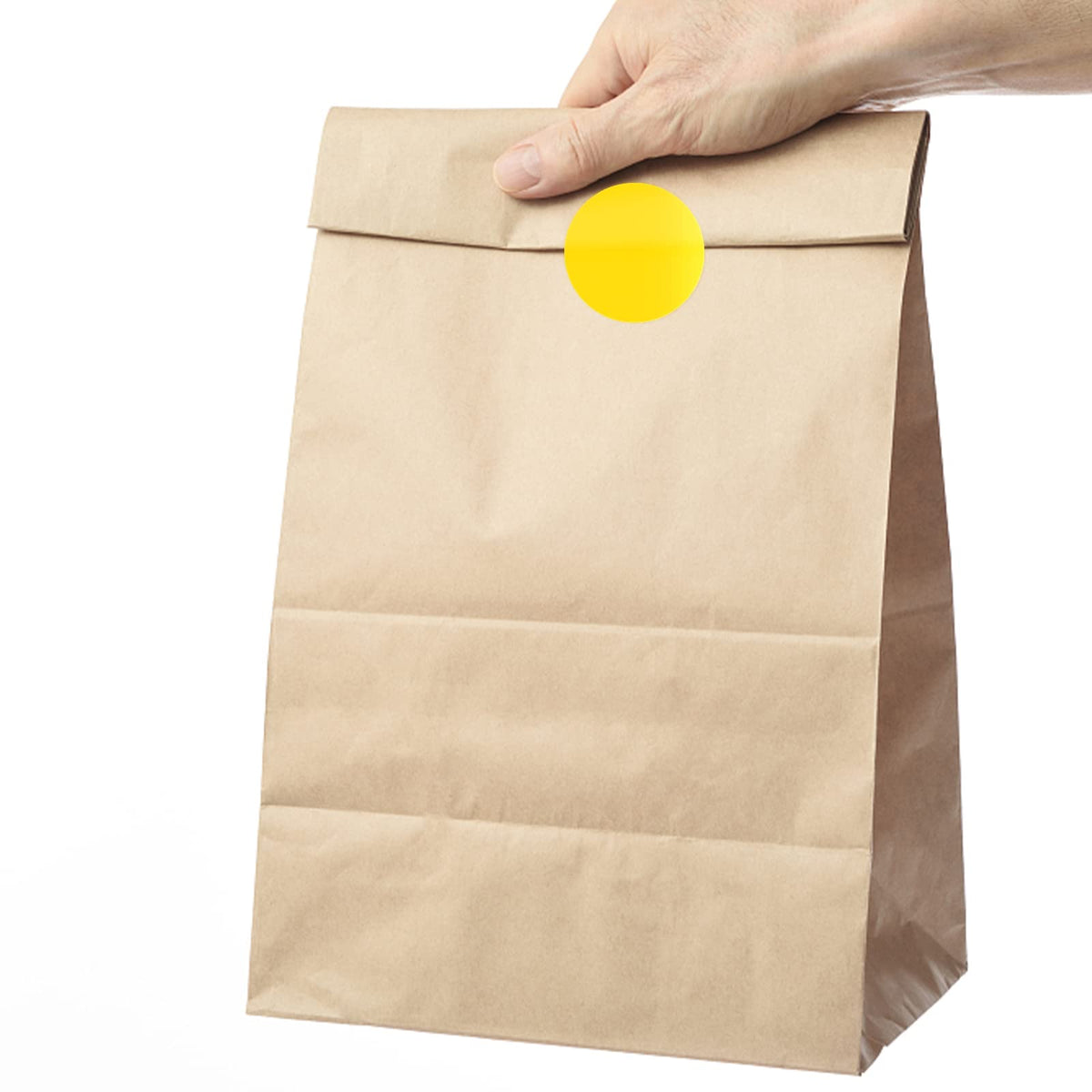 Yellow Circle Round Stickers 1.5 Inch Vinyl Dot Labels Roll 500 Pcs Yellow 1.5" Diameter