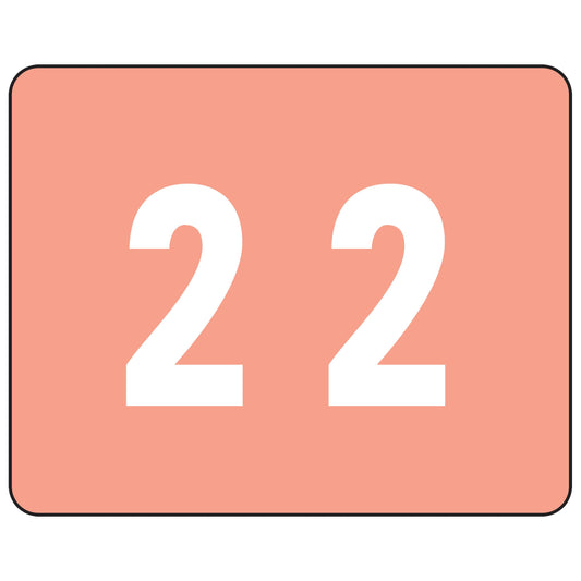 Smead Color-Coded Numeric 2, Label Sheet, Pink, 500 per Roll (67342)
