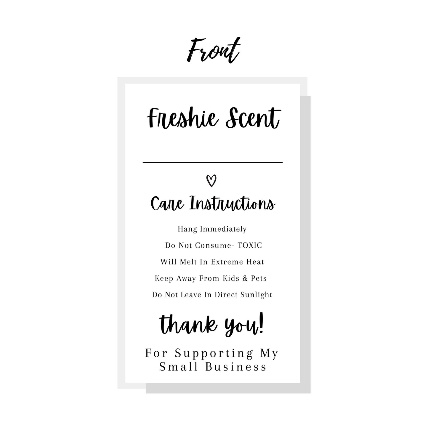 Freshie Label Stickers | 120 Pack | 2x3.5" inches Stickers | Freshies Supplies for DIY Crafts for use with Freshies Supplies, Beads and Silicone Molds, Freshies Scent Labels | White Background Design