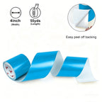 BOMEI PACK Aluminum Foil Tape,Heavy Duty Metal Foil Duct Tape (Blue, 4 Inch) Blue