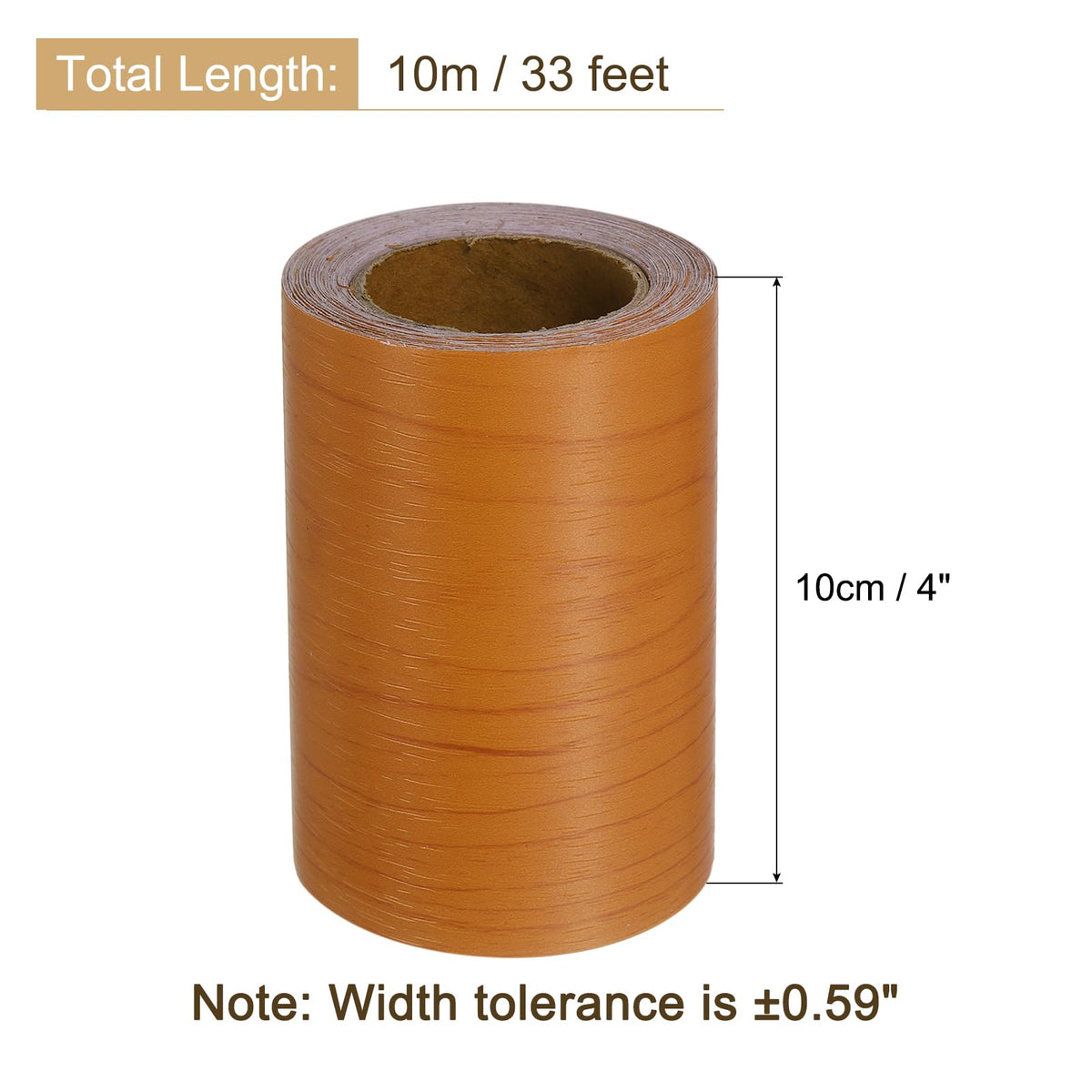 uxcell Wood Grain Tape, 4" x33 Ft Self Adhesive Wood Grain Repair Patch for Baseboards, Doors, Floor Repair, Furniture Home Decor Red Cherry