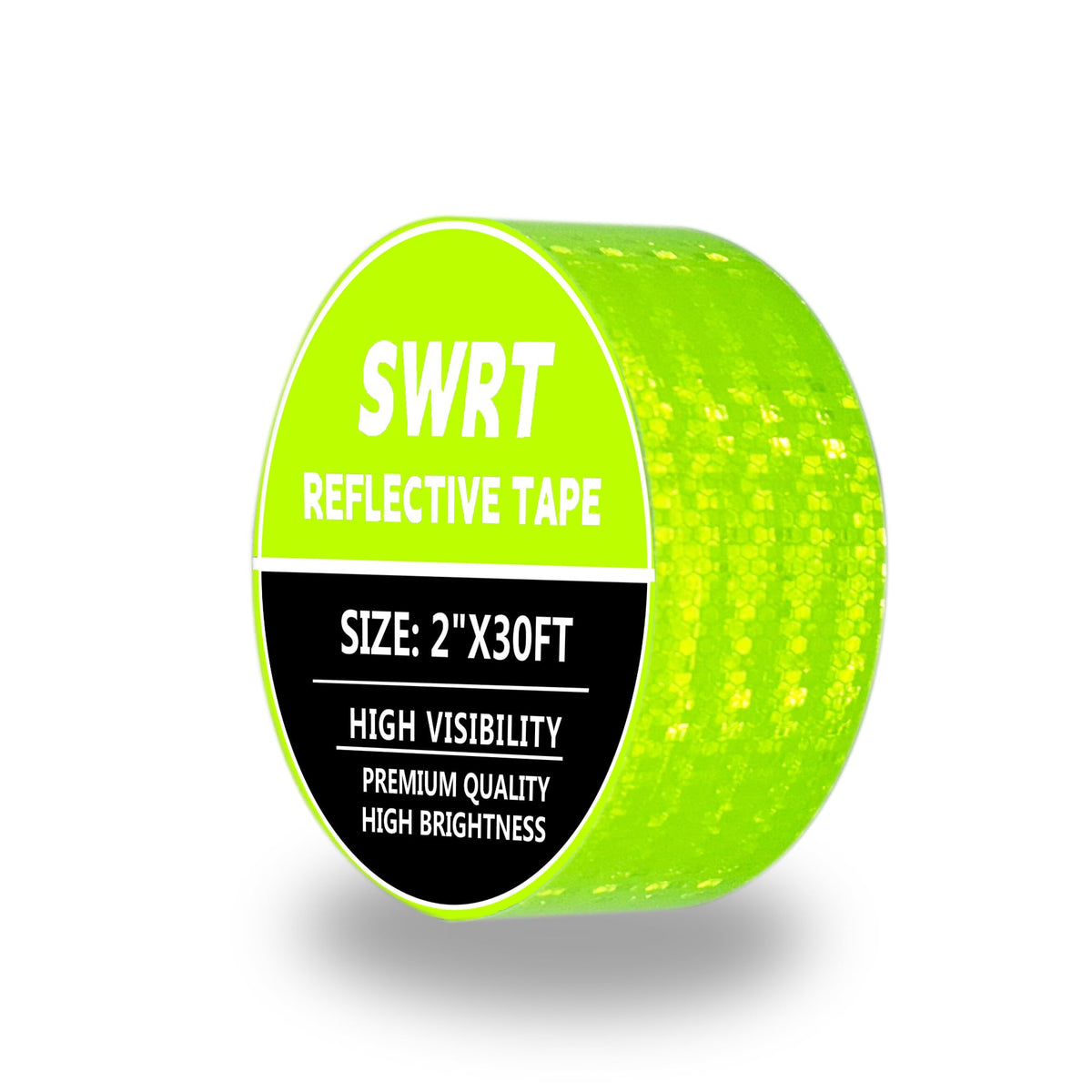 SWRT Reflective Tape 2 Inch x 30 Feet DOT-C2 Grenn and White and Yellow Reflective Tape Outdoor Waterproof Strong Adhesive Safety Warning Tape