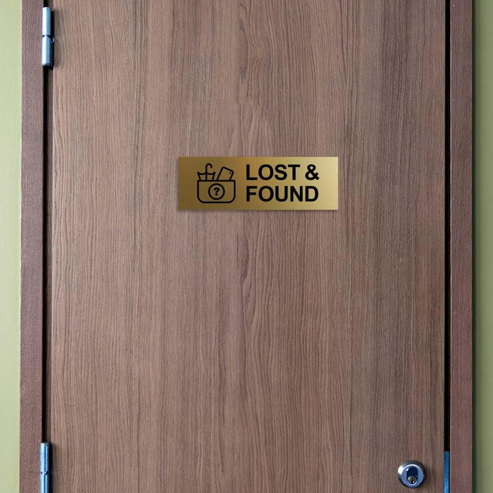 Basic Lost And Found Sign (Black) - Large 2 Pack 3 x 9" - Large (2 Pack) Black