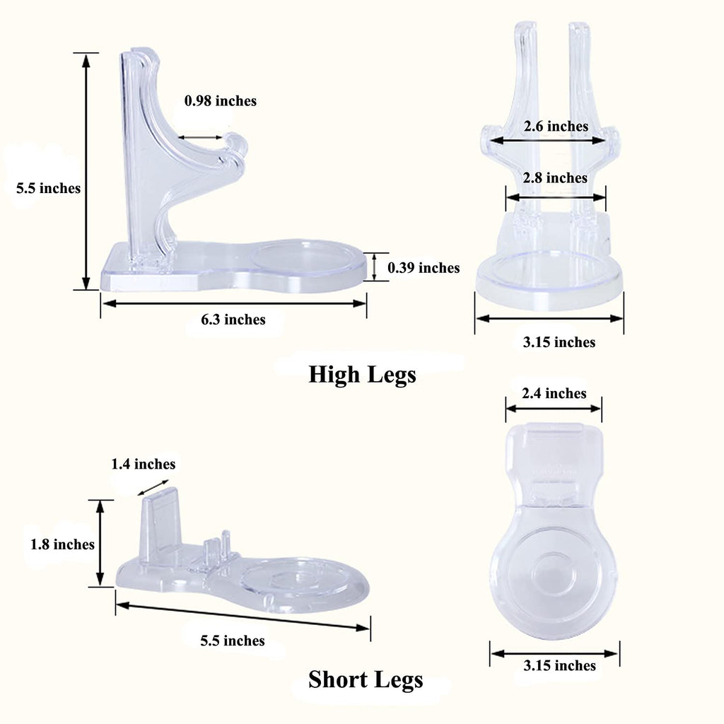 Tea Cup and Saucer Display Stands Coffee Teacups Shelf Display Rack High Legs 4 Packs