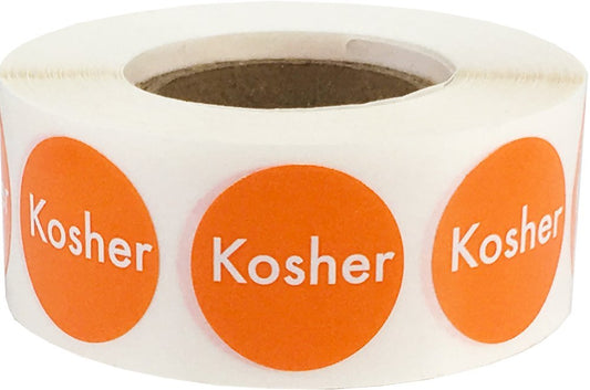 Kosher Food Rotation Labels .75 Inch Round Circle Dots 500 Adhesive Stickers