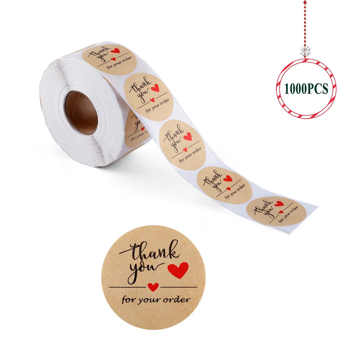 Lpraer 1000Pcs 2" Thank You for Your Order Stickers Roll Retro Adhesive Thank You Label for Packaging,Small Business,Envelopes,Cards,Letters,Boxes Thank You for Your Order (2 Inch 1000 Labels)