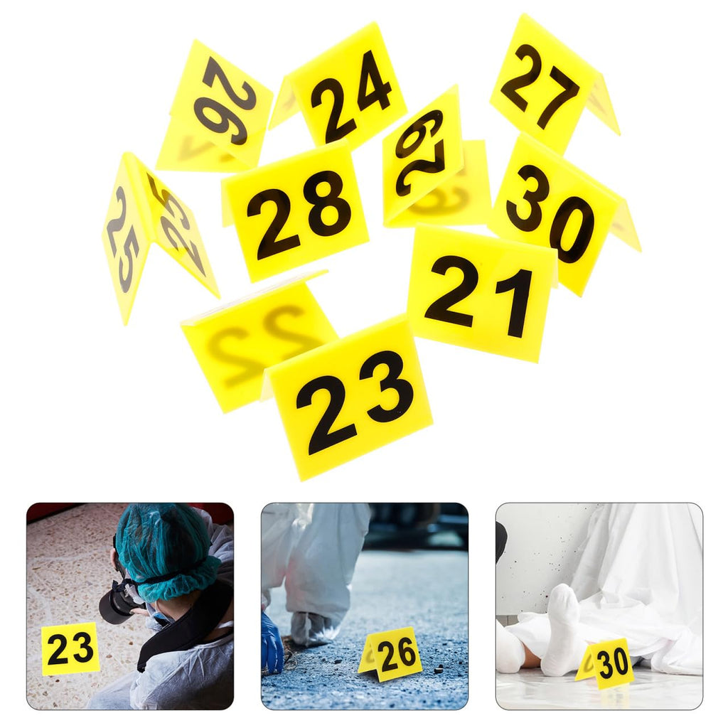 10 pcs Acrylic Crime Scene Evidence Markers