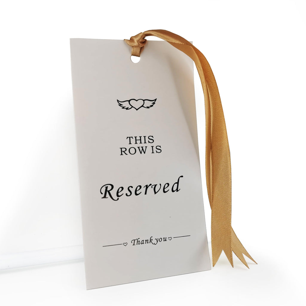 Reserved Seating Signs for Wedding, 20-Pack