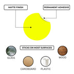ChromaLabel Fluorescent Yellow Dot Stickers, 1 Inch, 1000/Roll 1"