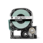 Epson LABELWORKS 224VTBWPX Vinyl Tape - Black on White - 1" (24mm), 22.9ft 24mm