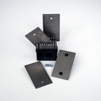 ColdTi titanium Bitcoin seed plates with punch set and seals for secure crypto seed phrase storage, featuring alphabetic punch tools.
