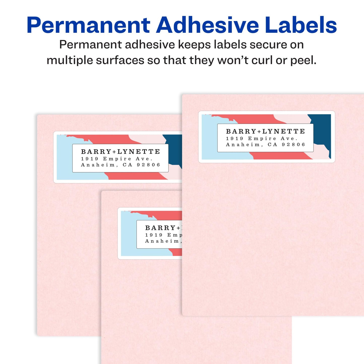 Avery Address Labels with Sure Feed and Easy Peel Technology, Glossy White Labels, 1" x 2-5/8", Permanent Adhesive, Laser/Inkjet, 300 Glossy Labels (6525) 300 labels 1" X 2-5/8"