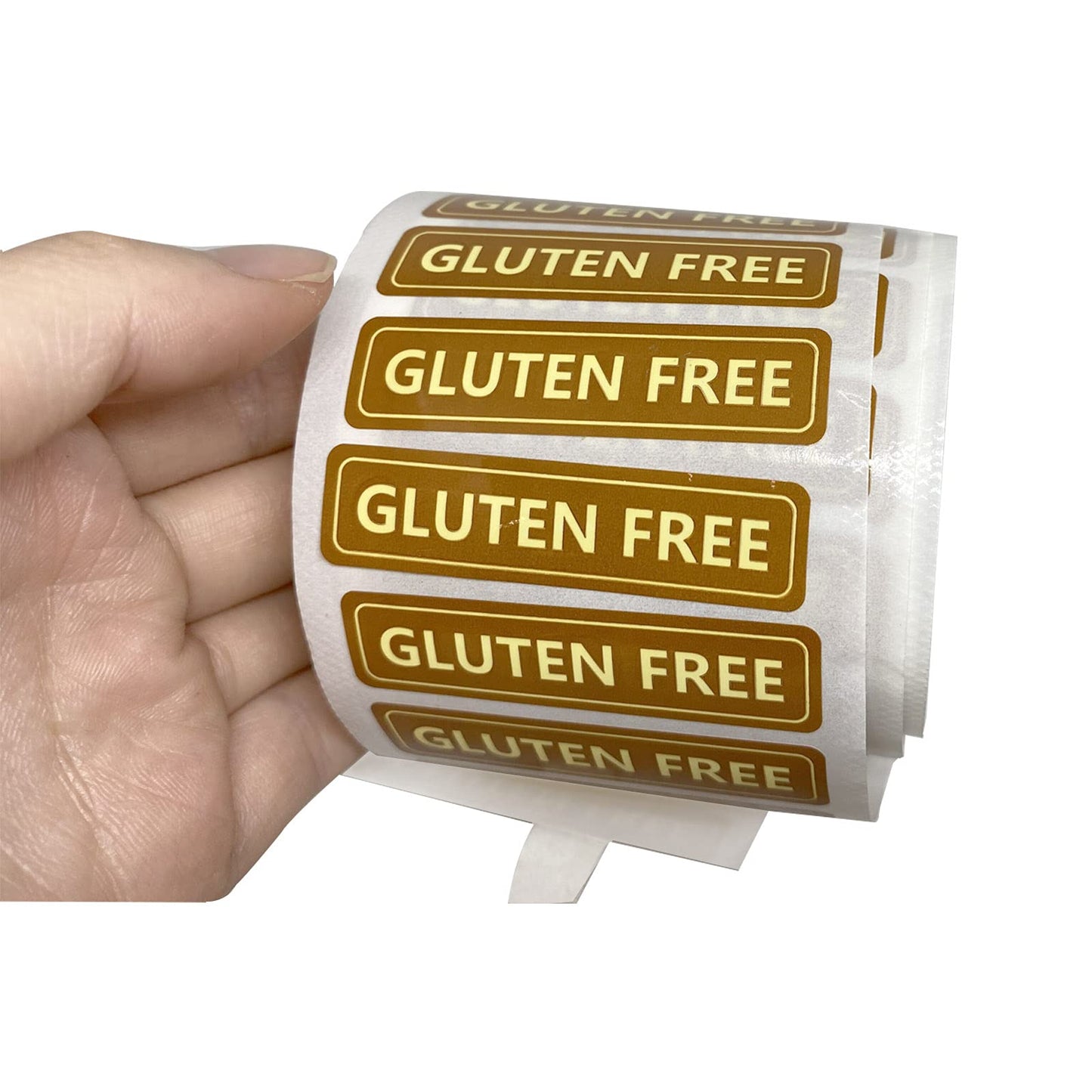 Gluten Free Labels,Food Allergies Warning Label Stickers for Food Package,2x0.5 Inch,500 Pcs Per Roll