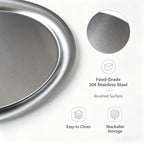 Stainless Steel Serving Platters,Camping Tray,Dinner Plate,12.2"L× 10"W