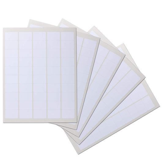 Waterproof Essential Oil Labels, 250 Rectangles, 1.5x1 Inches, Oil Proof, Highly Durable Blank Stickers