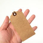 Outus 60 Pcs Blank Large Paper Gift Tags, Brown, 4 3/4" X 2 3/8" 4 3/4" X 2 3/8"