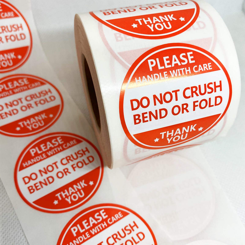 Do not Crush Bend or Fold Shipping Handling Stickers Labels,Shipping Warning Stickers for Package 2 Inch 500 Pcs Per Roll