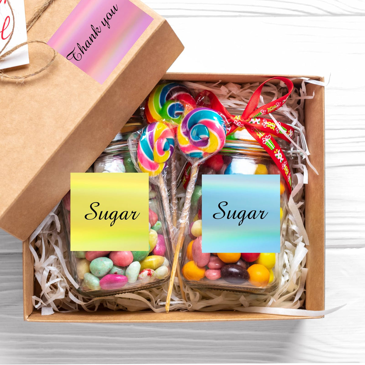 Square Thermal Labels Stickers 2" x 2", Holographic Thermal Stickers Labels, Glitter Self-Adhesive Direct Thermal Label for Small Business- Holographic 5 Colors 2 X 2