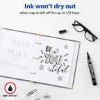 Marks-A-Lot Avery Permanent Markers, Bullet Tip, 12 Black Markers