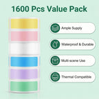 1600Pcs D30 Compatible Label Tapes – Laminated Thermal Sticker Rolls