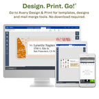 Avery® EcoFriendly Recycled Return Address Labels, 1/2" x 1-3/4", White, Permanent Label Adhesive, 8,000 Printable Labels (48467) 8,000 labels 1/2" x 1-3/4"