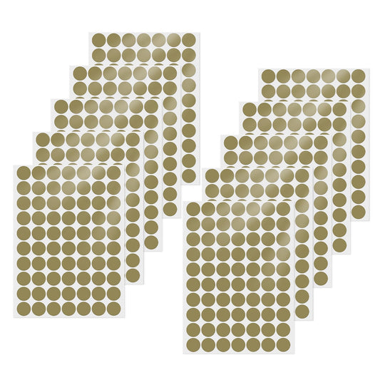 Gold Dot Stickers 1 Inch Vinyl Self-Adhesive Waterproof Colored Circle Labels Removable Color Coding Decals Round Tag for Office Inventory 700 PCS Gold
