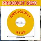 Dunzoom 50 Pcs Emergency Stop Warning Stickers Bulk, Self-Adhesive