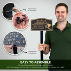 SmartSign “Private Property - This Property Has Video Surveillance” GardenBoss Statement Plaque | 5.75" x 9.5" Aluminum Plaque with 18" Black Lawn Stake, Made in USA Private Property - This Property Has Video Surveillance