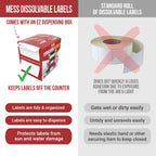 Canning Kit - Blank 1x2 500/Roll - 1x3 200/Roll - Dissolvable Food Labels