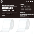 M110 Thermal Labels, 1.57''x1.18'' Compatible for Phomemo Printer M110 M220 M200 M120 M221 Labels Print Master Refill for NADA Print N20 Label Refill Clabel 221B 40x30mm 2 Rolls White 40x30mm White 2 Rolls