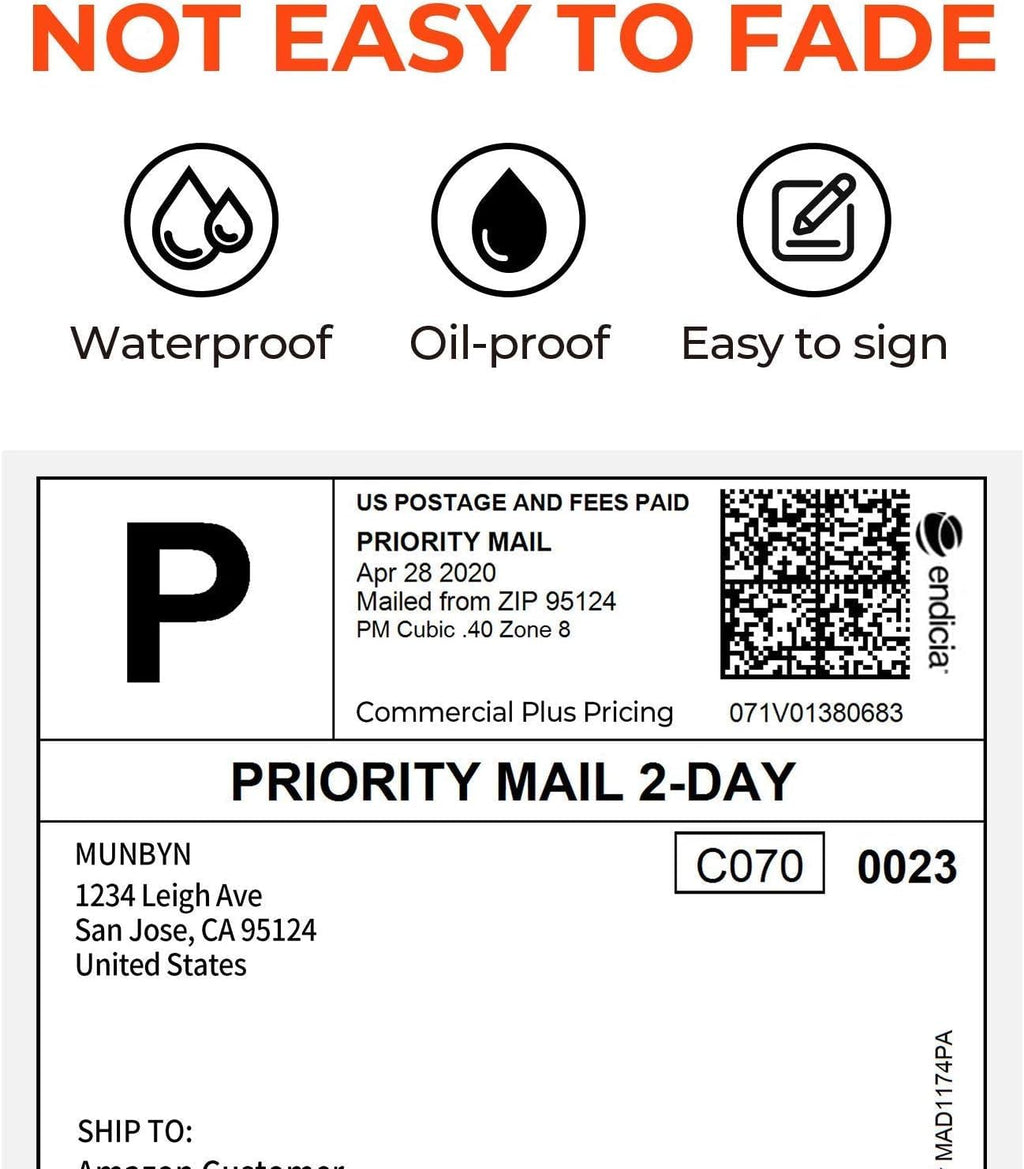 2" Shell Texture Round Thermal Labels 500 Labels/Roll+4x6 Direct Thermal Shipping Labels 500 Labels/Pack