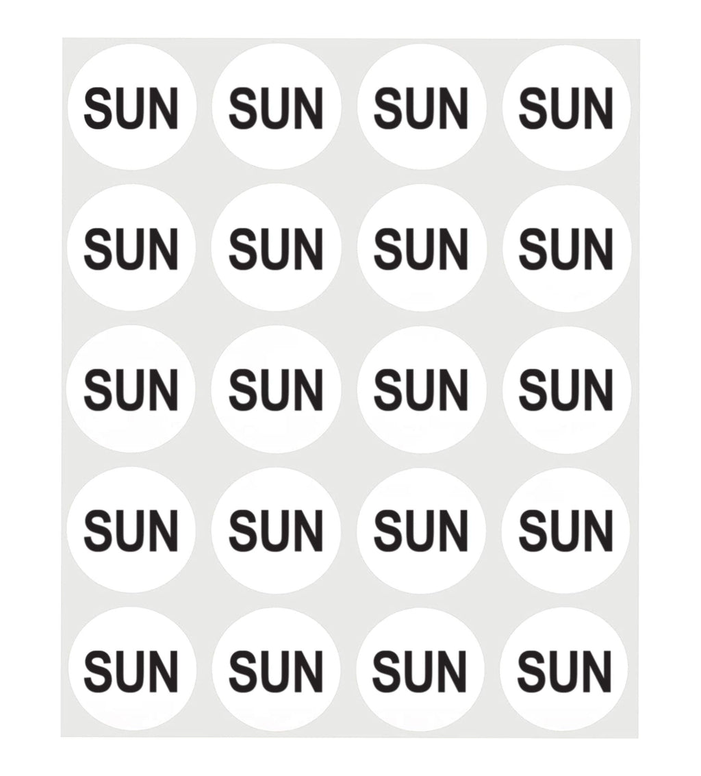 ChromaLabel 1-inch round removable day labels with week kit, 420 stickers for organizing and scheduling.