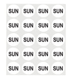 ChromaLabel 1-inch round removable day labels with week kit, 420 stickers for organizing and scheduling.