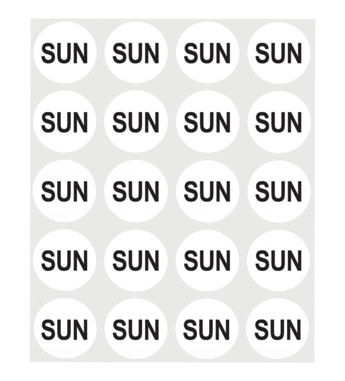 ChromaLabel 1-inch round removable day labels with week kit, 420 stickers for organizing and scheduling.