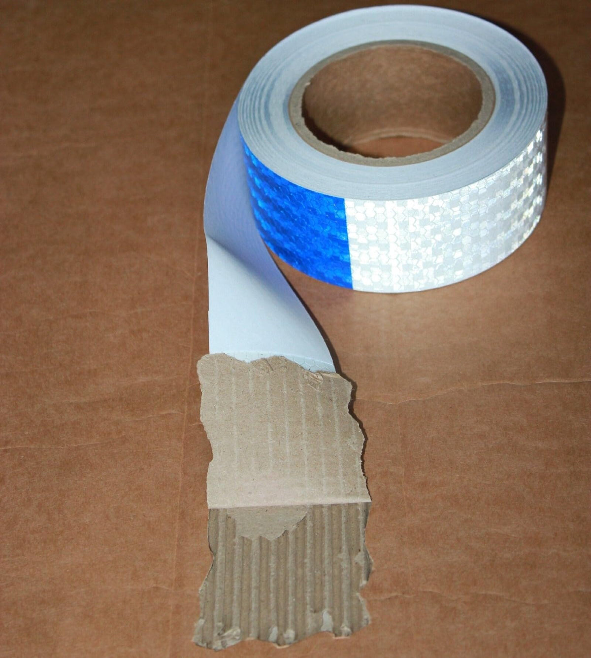 Reflective Tape Blue and White 2 inch Wide for Cars, Outdoor Waterproof High Visibility Safety Warning Adhesive Strips (66 feet) 2"X66ft PVC material - Blue White++ 1