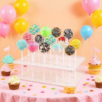 Clear Acrylic Lollipop Display Stand, Transparent Candy Holder, Reusable Cake Dessert Display Rack for Home Party Festival Decoration(15 hole) 15-Hole