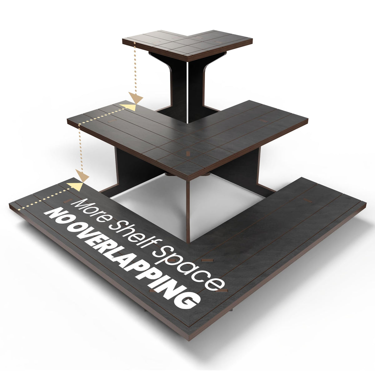 3-Tier Wooden Display Stand Bundle for Vendors, Craft Fairs, Markets, Retail