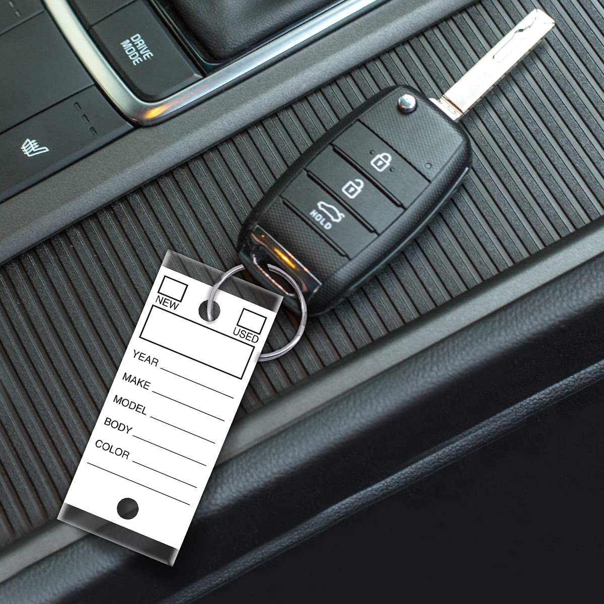 Versa-Tags White Self-Protecting Key Tags with Split Rings, 250-Pack 250 Tags Solid White
