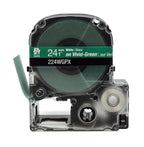 Epson LABELWORKS 224WGPX Label Tape - White on Green - 1" (24mm), 30ft