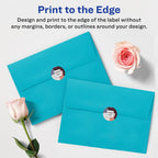 Avery Matte White Square & Round Labels, 1" x 1" & 1" Diameter, 1,200 Printable Labels