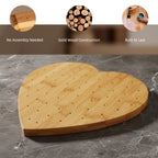 59-Hole Heart Wooden Cake Pop Display Stand with 100 Pcs Sticks