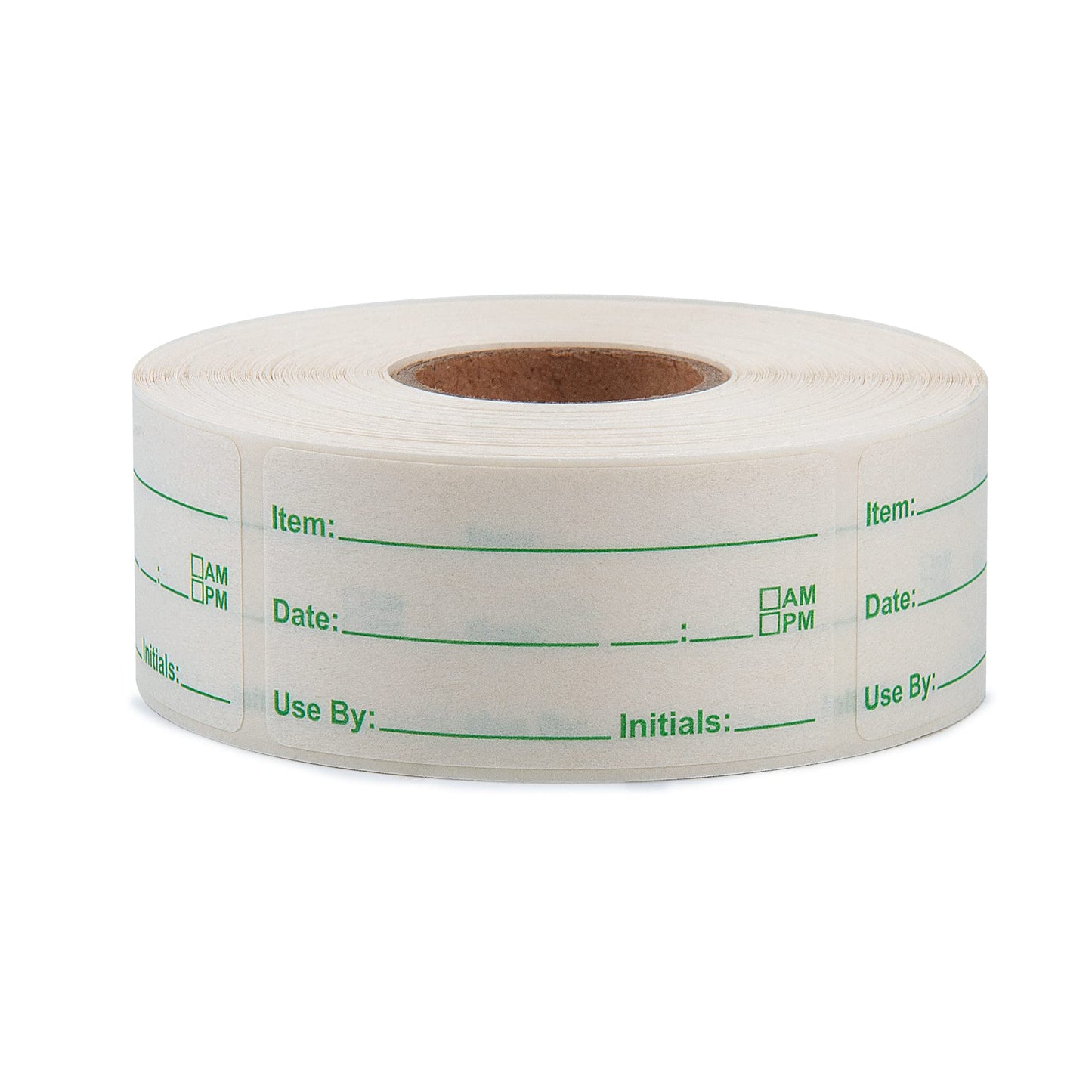 L LIKED 500 Stickers Use by 1 x 2 Inch Dissolvable Labels for Food Containers Prep roll of 500 (Green) Green