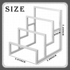 DoubleFill 2 Pack Purse Organizer for Closet Display 3 Layer Riser Stand Silver