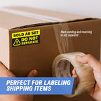 Do Not Separate Sold as Set Stickers, Yellow, 4 x 2 Inch, 300 Count