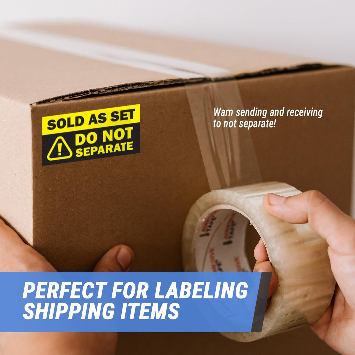 Do Not Separate Sold as Set Stickers, Yellow, 4 x 2 Inch, 300 Count